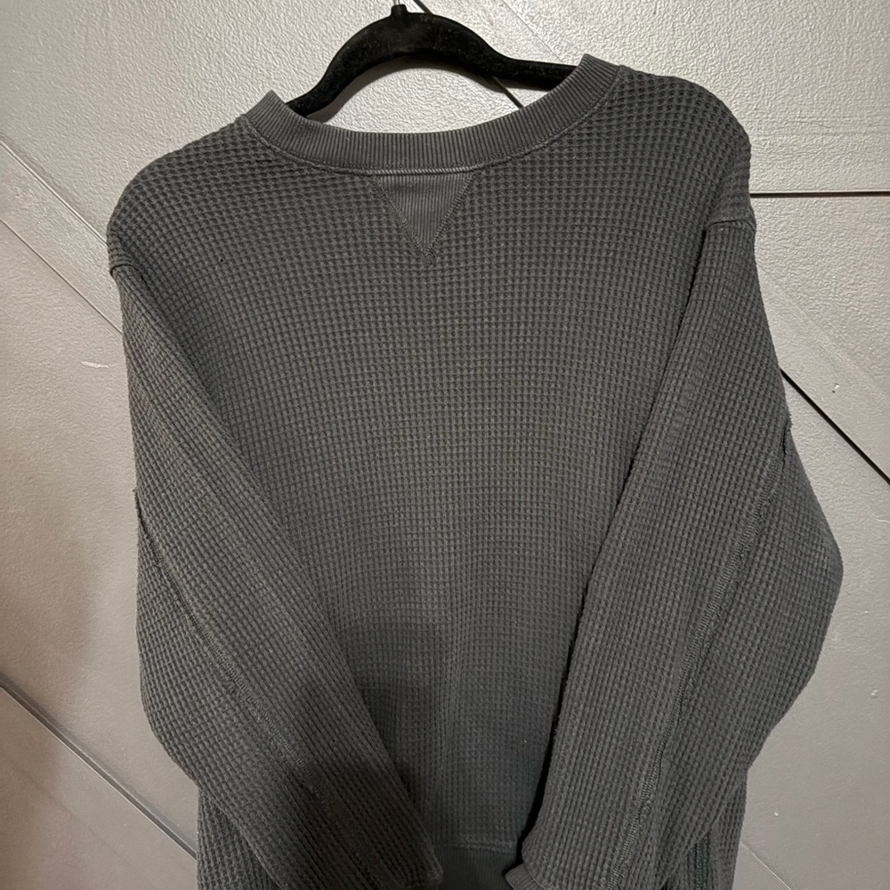 Aerie Black Waffle Knit Sweater - Picture 4 of 5